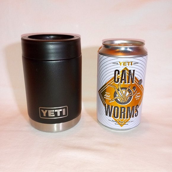 Yeti Black Rambler Colster with Can O' Worms Limited Edition Gift Set - Picture 1 of 8